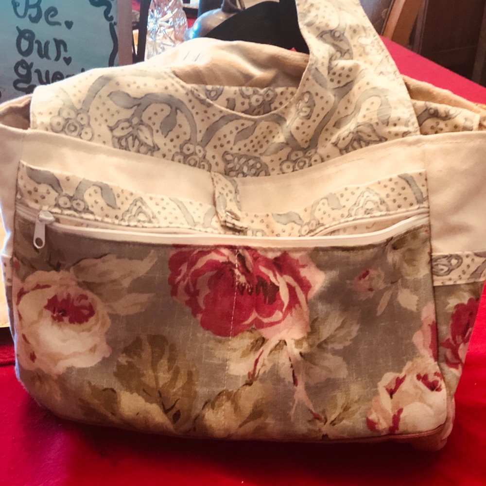 Large Bag Flowered Fabric